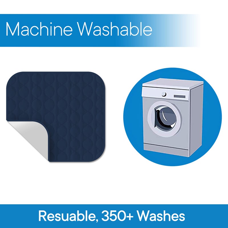 RMS Washable & Reusable Incontinence Chair Pad, Seat Protector & Bed Pad (Blue) - Image 5